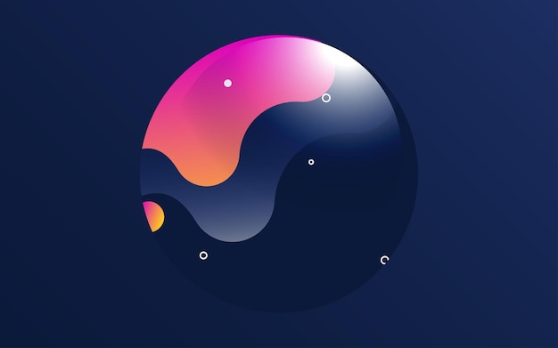 abstrakte geometrische Formen Fluid Farbverlauf Elemente Hintergrund