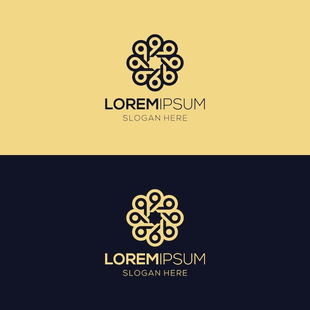Abstrakte geometrische islamische arabische Monogramm-Logo-Vorlage für moderne Unternehmen