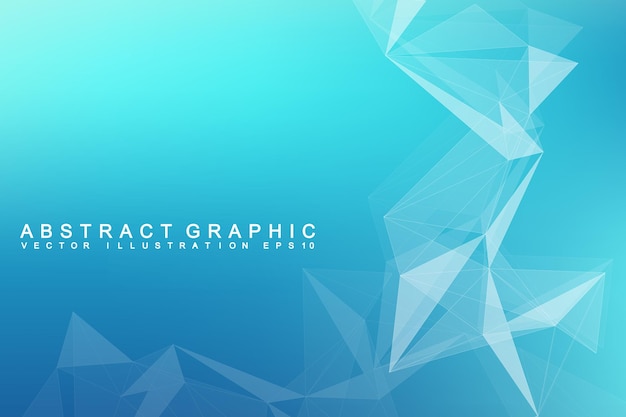 Abstrakte geometrische Komposition mit verbundenen Linien und Punkten für Ihr Design.