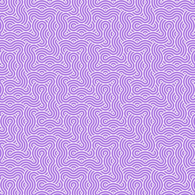 Abstrakte geometrische lila japanische überlappende kreise linien und wellen muster