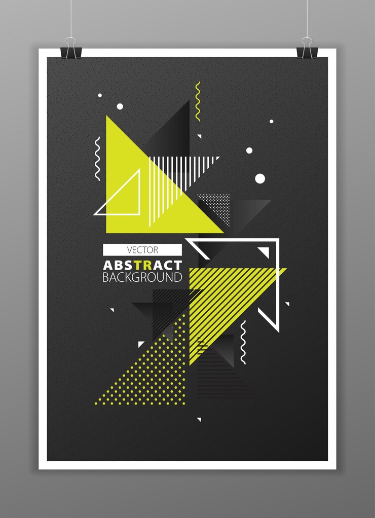 Vektor abstrakte geometrische zusammensetzung bildet modernen hintergrund mit dekorativen dreiecken und musterhintergrund-vektorillustration
