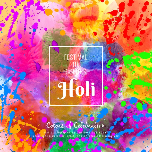 Abstrakte glückliche Holi bunte Festivalfeier-Hintergrundillustration