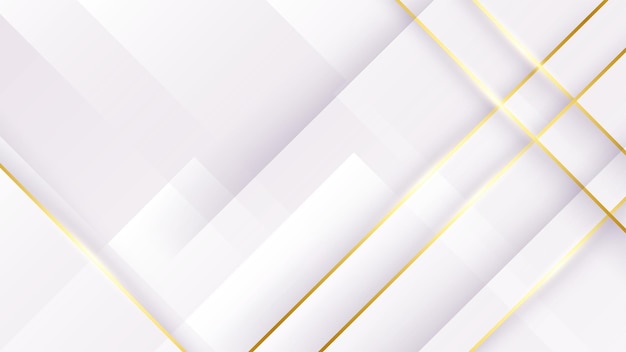 Abstrakte Goldlinien auf weißem Hintergrund mit Luxusformen