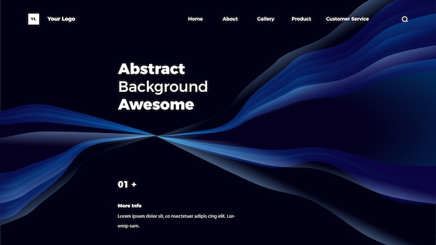 Vektor abstrakte hintergrund-landingpage