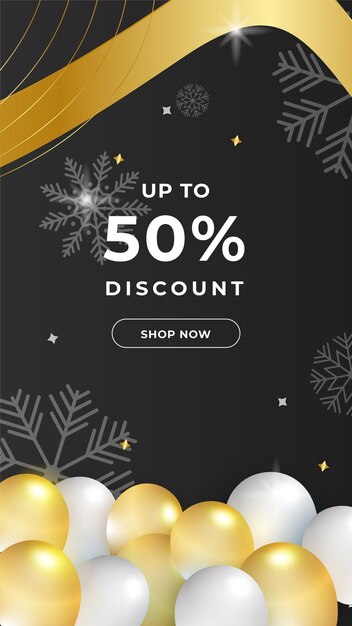 Abstrakte Hintergrunddesigns, Winterweihnachtsverkauf, Werbeinhalte für soziale Medien. Vektor-Illustration. Abstraktes kreatives Rabatt-Layout. Sonderangebot. Social-Media-Vorlage für Grafikdesign-Poster