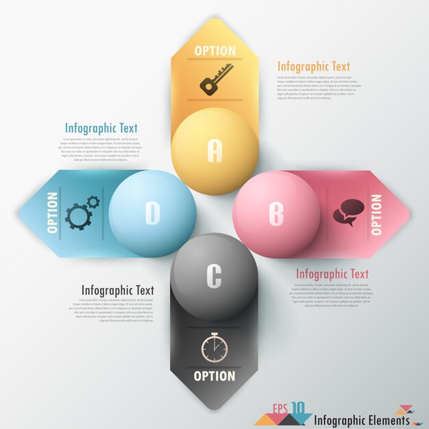 Abstrakte infografik-option banner