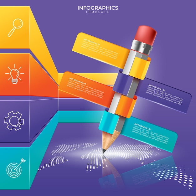 Abstrakte Infografiken Nummer Optionen Vorlage. Vektor-Illustration. Kann für Workflow-Layout, Diagramm, Geschäftsschrittoptionen, Banner, Webdesign verwendet werden.