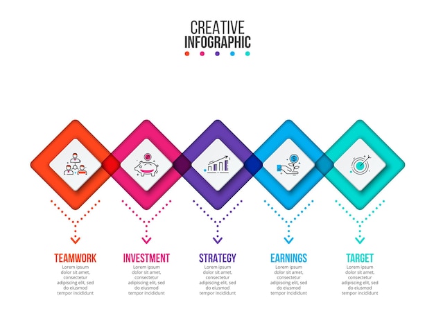 Abstrakte infografiken nummer optionen vorlage. vektor-illustration. kann für workflow-layout, diagramm, geschäftsschrittoptionen, banner, webdesign verwendet werden.