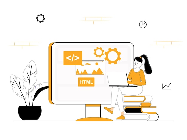 Abstrakte Konzeptillustration des Computerprogrammierlagers