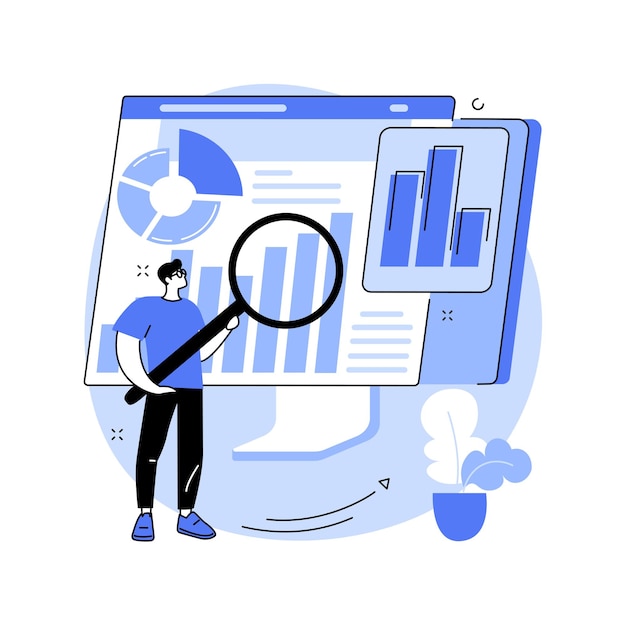 Abstrakte Konzeptvektorillustration der digitalen Prüfung