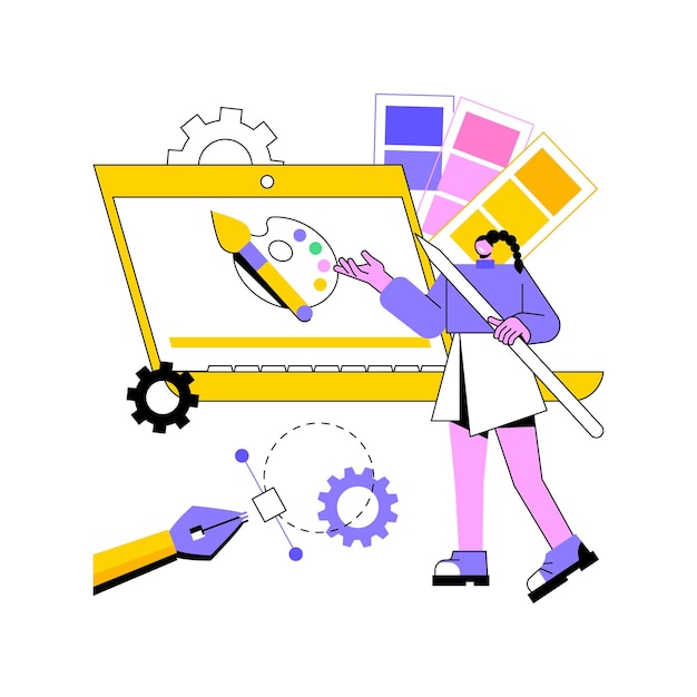 Abstrakte Konzeptvektorillustration des digitalen Stiftes