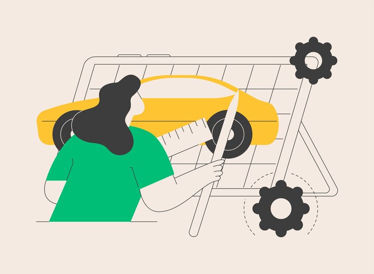 Vektor abstrakte konzeptvektorillustration des industriedesigns