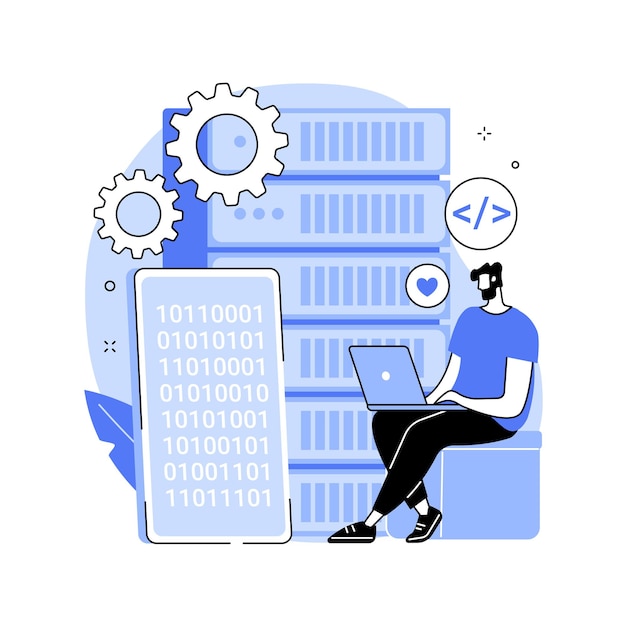 Abstrakte Konzeptvektorillustration für Big-Data-Anwendungen