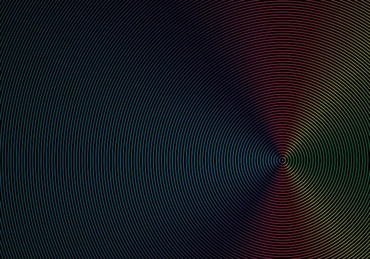 Vektor abstrakte kreise digitale futuristische spektren farbhintergrund und textur