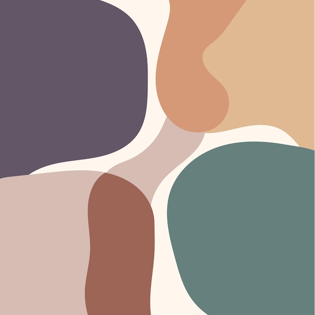 Abstrakte Kunst mit organischen Formen und einer weichen, fließenden Komposition in neutralen Farben