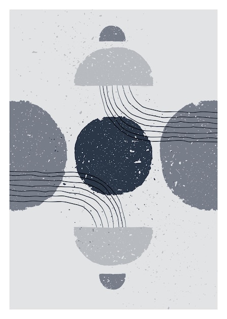 Abstrakte kunst monochromes minimalistisches poster