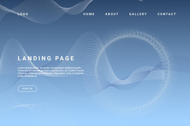 Abstrakte Landing-Page-Vorlage