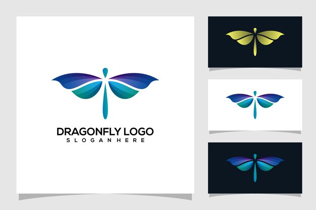 abstrakte Libellenlogoillustration