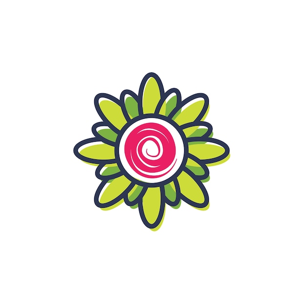 Vektor abstrakte linie blumen logo