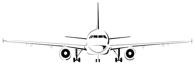 Vektor abstrakte linien des flugzeuglogos. vektorillustration