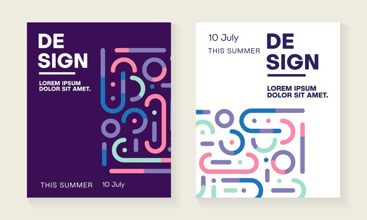 Vektor abstrakte linien geometrischer formvektor für poster- und bannerhintergrund