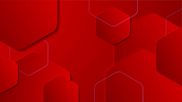 Abstrakte Linienmustertechnologie auf rotem Hintergrund mit Farbverläufen