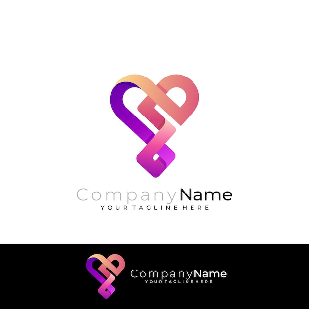 Abstrakte Love Care-Logo-Vorlage für Wohltätigkeitsdesign