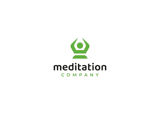 Abstrakte mann-yoga-logo-meditation