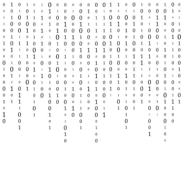 Abstrakte matrix-hintergrund-binäre computercode-codierungs-hacker-konzept vektor-hintergrund-illustration