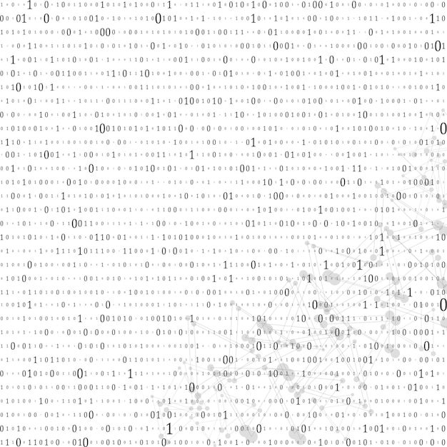 Abstrakte Matrix-Hintergrund-binäre Computercode-Codierungs-Hacker-Konzept Vektor-Hintergrund-Illustration