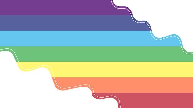 Vektor abstrakte minimale regenbogenlinienrahmen-hintergrundillustration perfekt für tapetenhintergrund postkartenhintergrund für ihr design