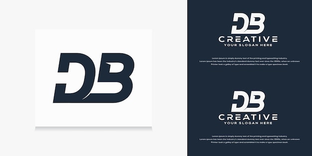 abstrakte Monogramm-Anfangs-DB-Logo-Vorlage