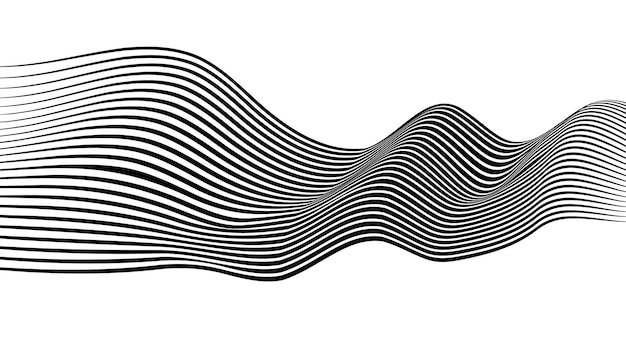 Abstrakte multy line wave art hintergrundvorlage
