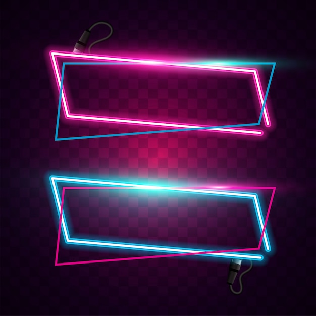 Vektor abstrakte neon-banner