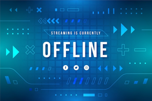 Abstrakte Offline-Twitch-Banner-Vorlage