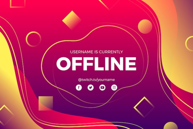 Abstrakte offline zuckende bannerschablone