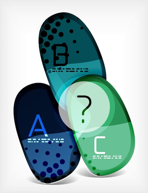 Abstrakte option infografik runde glasformen