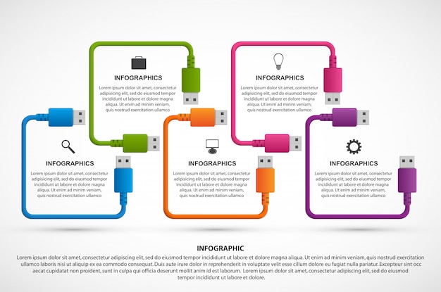 Abstrakte optionen infografiken vorlage.