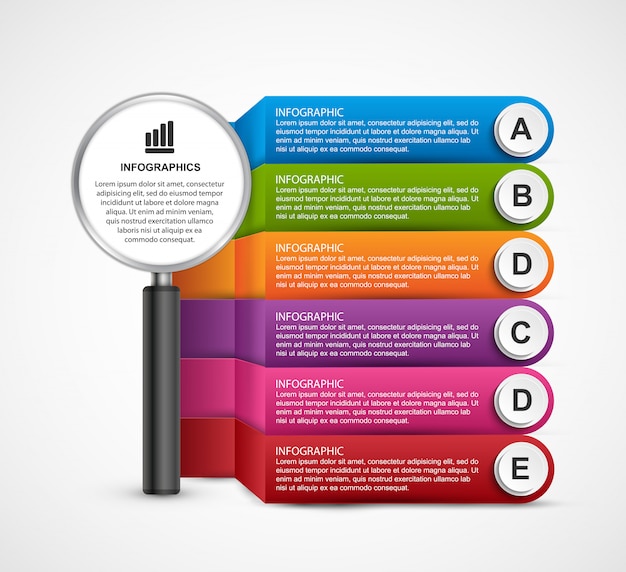 Abstrakte optionen infografiken vorlage.