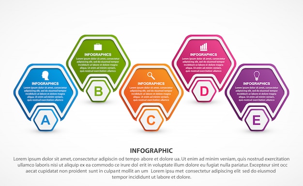 Abstrakte optionen infografiken vorlage.