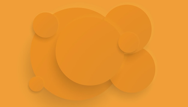 Abstrakte orange Überlappung kreist Hintergrund ein