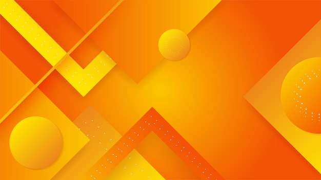 Abstrakte orange und weiße geometrische Form mit futuristischem Konzepthintergrund