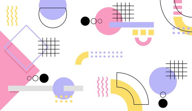 Abstrakte Pastellfarben geometrischer flacher Design-Hintergrundvektor
