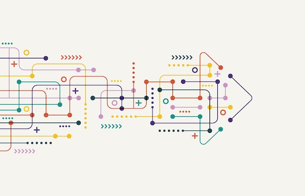 Abstrakte Pfeilrichtung Technologiehintergrund