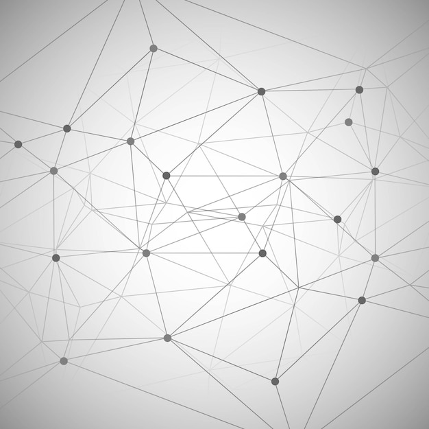 Abstrakte polygonale Linien auf einem weißen Hintergrund-Vektor
