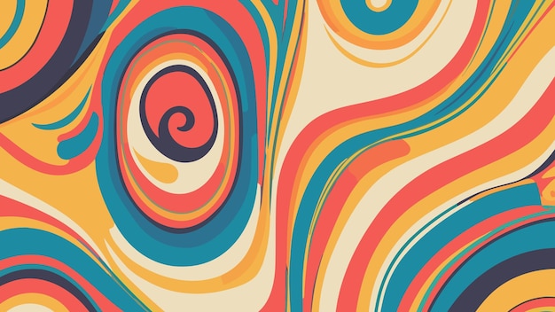 Vektor abstrakte psychedelische groovige bunte tapetenhintergrund-vektorillustration