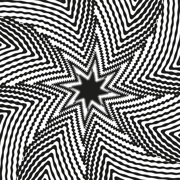 Abstrakte psychedelische Stern-optische Täuschung