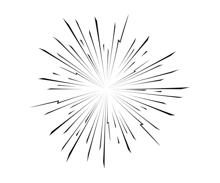 Vektor abstrakte radiale linien für comic-effekte schnellschuss-illustration vektordesign für manga- und anime-comics