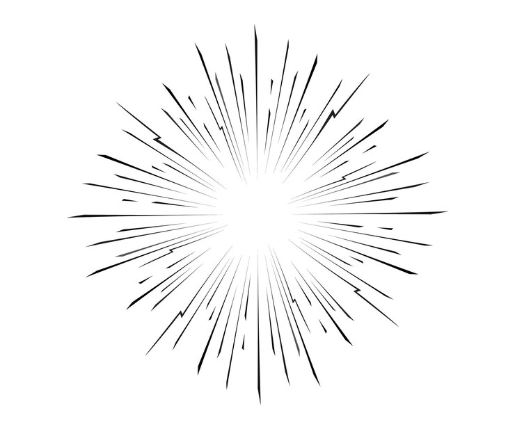 Vektor abstrakte radiale linien für comic-effekte schnellschuss-illustrationen vektordesign für manga- und anime-comics
