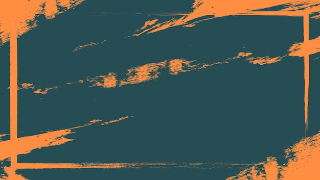 Abstrakte Rahmen-Orange-Schmutz-Beschaffenheit in der dunklen Hintergrund-Schablone